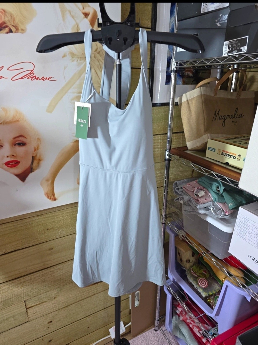 Halara Light Blue Scoop Neck Women's Tennis Dress